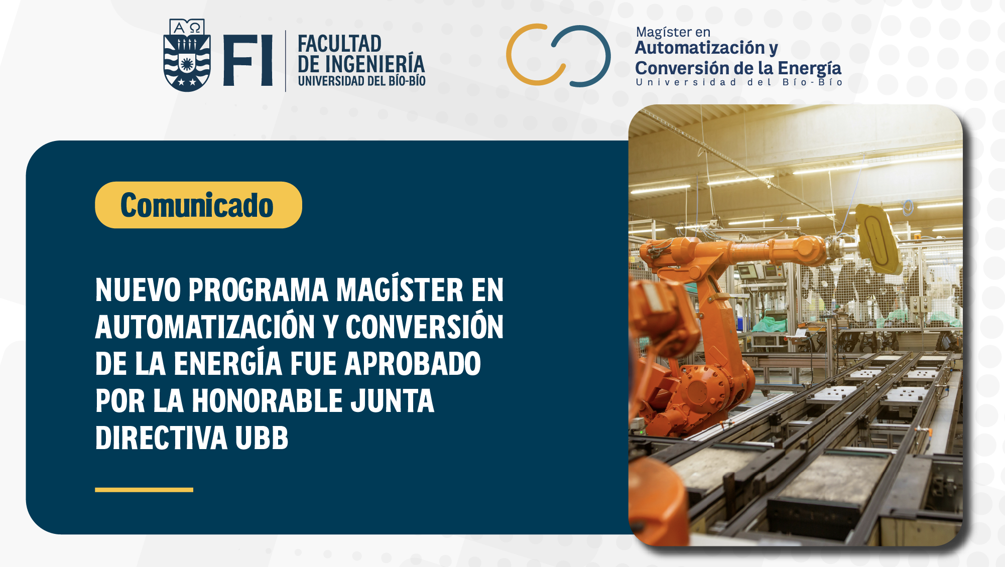 Nuevo Magíster en Automatización y Conversión de la Energía fortalece la oferta de postgrado de la Facultad de Ingeniería UBB